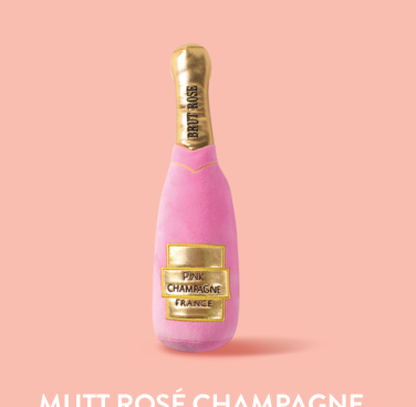 BRUT ROSE CHAMPAGNE-PLUSH DOG TOY Case of 4