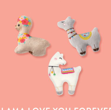 LLAMA LOVE-3PCS SMALL DOG TOY SET Case of 4