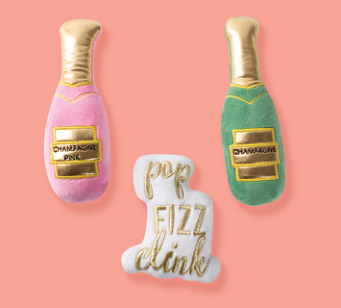 CHAMPAGNE-3pcs SMALL DOG TOY SET Case of 4
