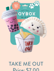TAKE ME OUT 3PCS SMALL DOG TOY SET Case of 4