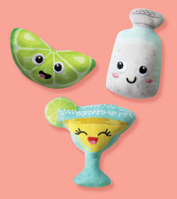 ON MARGARITA TIME 3PC SMALL DOG TOY SET Case of 4