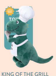 BBQ REX-PLUSH DOG TOY Case of 4