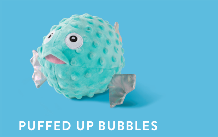 PUFFED UP PUFFER FISH-PLUSH DOG TOY Case of 4