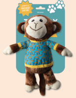 BANANAS THE MONKEY-PLUSH DOG TOY Case of 4