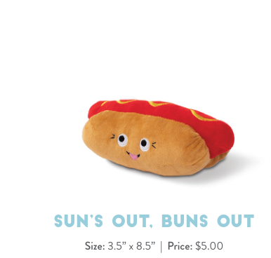SUN'S OUT BUNS OUT PLUSH DOG TOY Case of 4