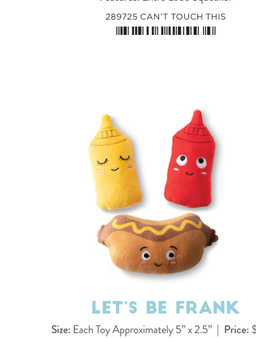 CAN'T TOUCH THIS PLUSH DOG TOY Case of 4