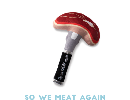 SO WE MEAT AGAIN PLUSH DOG TOY Case of 4