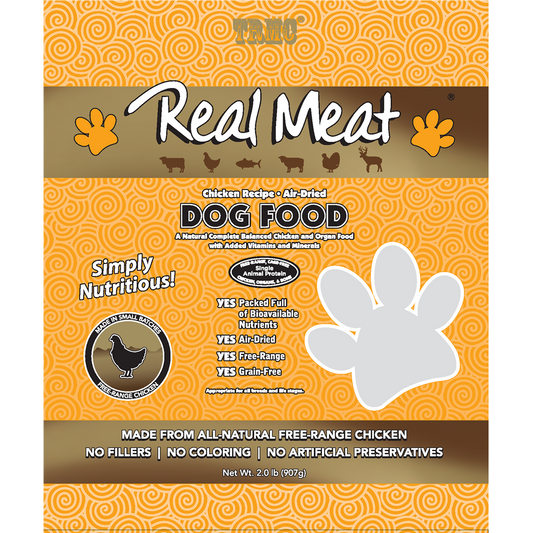 Real Meat Air Dried Chicken with Salmon Dog Food 2lb