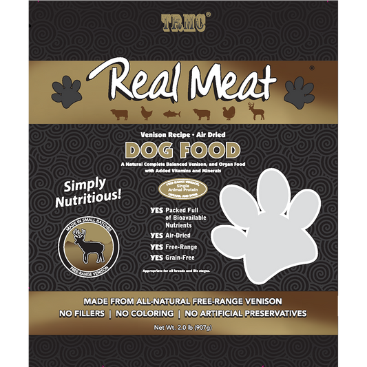 Real Meat Air Dried Venison with Mussels Dog Food 2lb