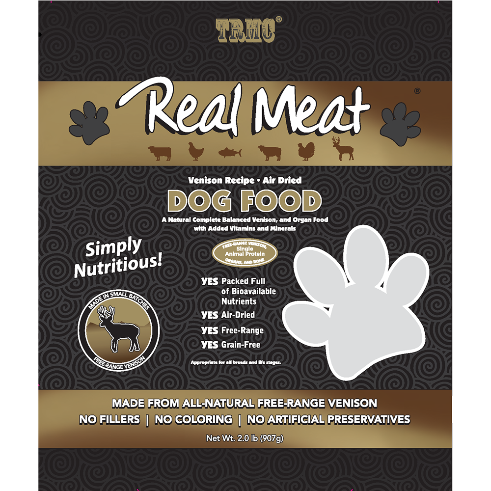 Real Meat Air Dried Venison with Salmon Dog Food 2lb