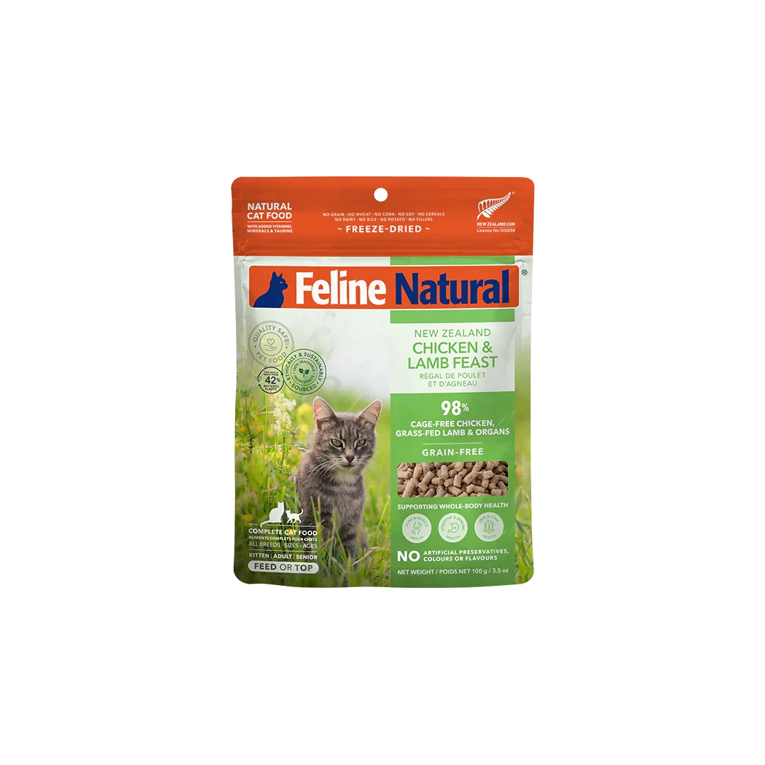 Feline Natural Chicken & Lamb Feast Freeze Dried Cat Food