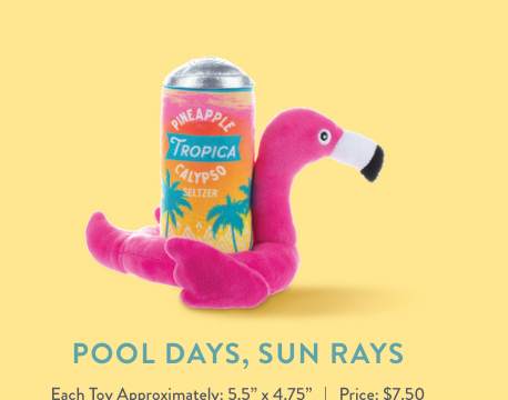 POOL DAYS, SUN RAYS 2PC DOG TOY SET Case of 4