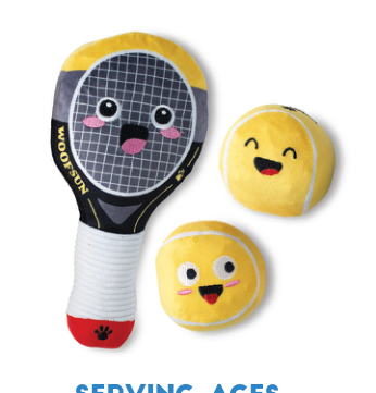 SERVING ACES 3 PIECE MULTIPACK DOG TOY SET Case of 4