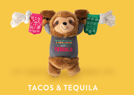 TACOS & TEQUILA PLUSH DOG TOY Case of 4