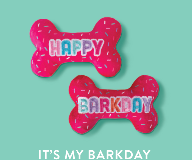 IT'S MY BARKDAY PLUSH DOG TOY Case of 4