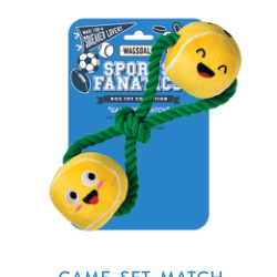 GAME SET MATCH PLUSH DOG TOY Case of 4