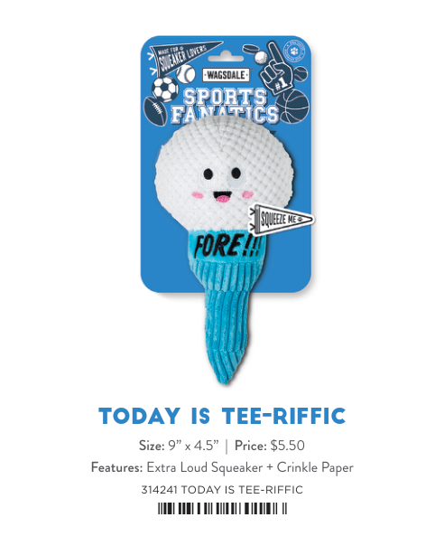 TODAY IS TEERIFFIC PLUSH DOG TOY Case of 4