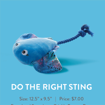 DO THE RIGHT STING PLUSH DOG TOY Case of 4