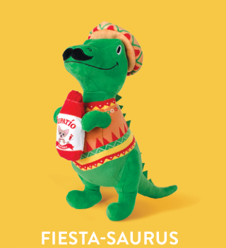 FIESTA SAURUS PLUSH DOG TOY Case of 4
