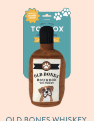 OLD BONES WHISKEY PLUSH DOG TOY Case of 4