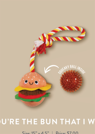 UR THE BUN THAT I WANT PLUSH DOG TOY Case of 4