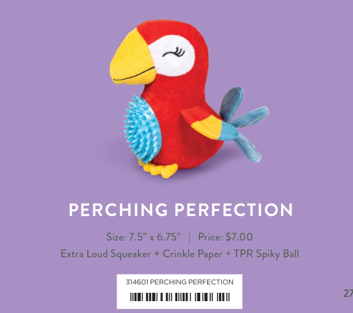 PERCHING PERFECTION PLUSH DOG TOY Case of 4