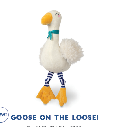 GOOSE ON THE LOOSE PLUSH DOG TOY Case of 4