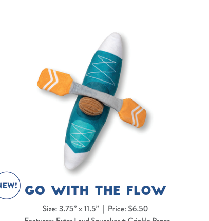 GO WITH THE FLOW PLUSH DOG TOY Case of 4