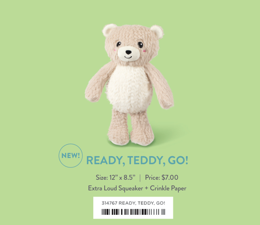 READY TEDDY GO PLUSH DOG TOY Case of 4