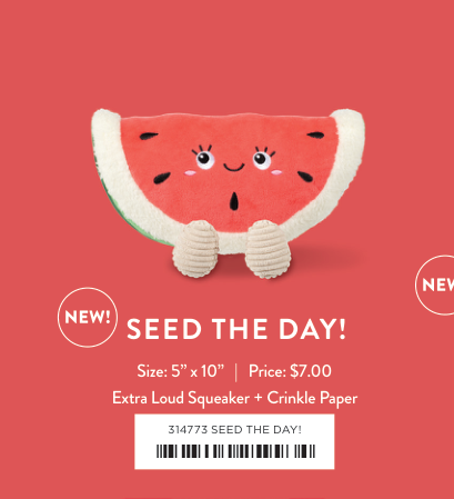 SEED THE DAY PLUSH DOG TOY Case of 4