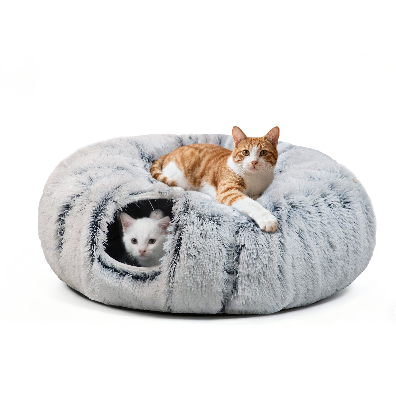 Frost Plush Cat Tunnel Bed