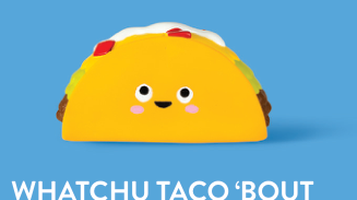 WHATCHU TACO BOUT LATEX DOG TOY Case of 4