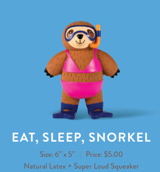 EAT SLEEP SNORKEL LATEX DOG TOY Case of 4