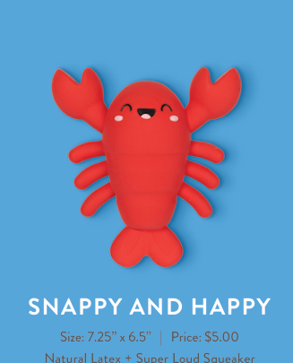 SNAPPY AND HAPPY LATEX DOG TOY Case of 4