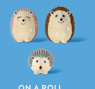 ON A ROLL 3PC MINI LATEX DOG TOYS Case of 4