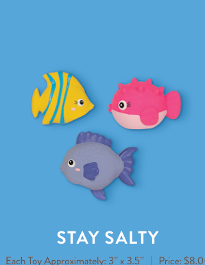 STAY SALTY 3PC MINI LATEX DOG TOY Case of 4