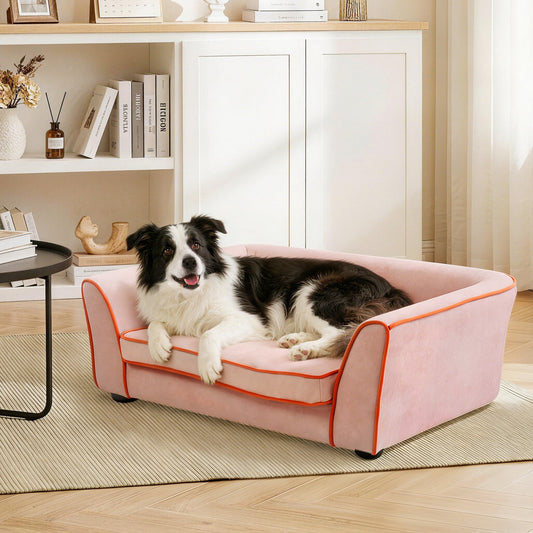 Deluxe Orthopedic Wooden Pet Sofa