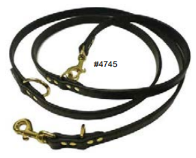 MULTI-PURPOSE HAVANA LEATHER LEAD - Havana Brown - 3/4" x 6'