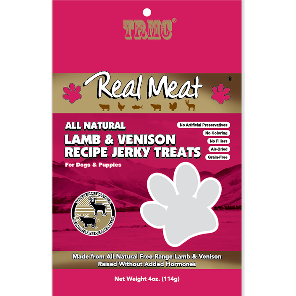 Real Meat Lamb & Venison Jerky Treats 4oz