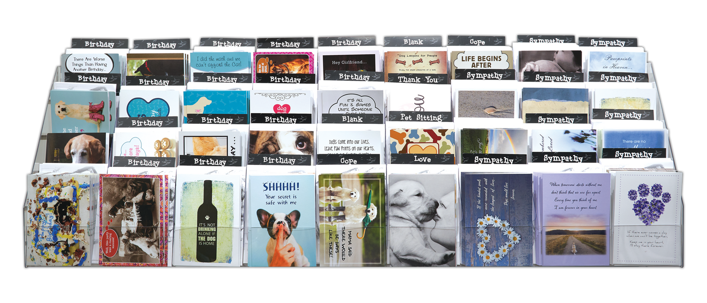 36 Card Selection w/ wall Slat Display