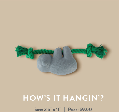 HOW'S IT HANGIN RUBBER DOG TOY Case of 4