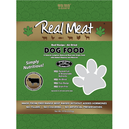 Real Meat Air Dried Beef Dog Food 5lb