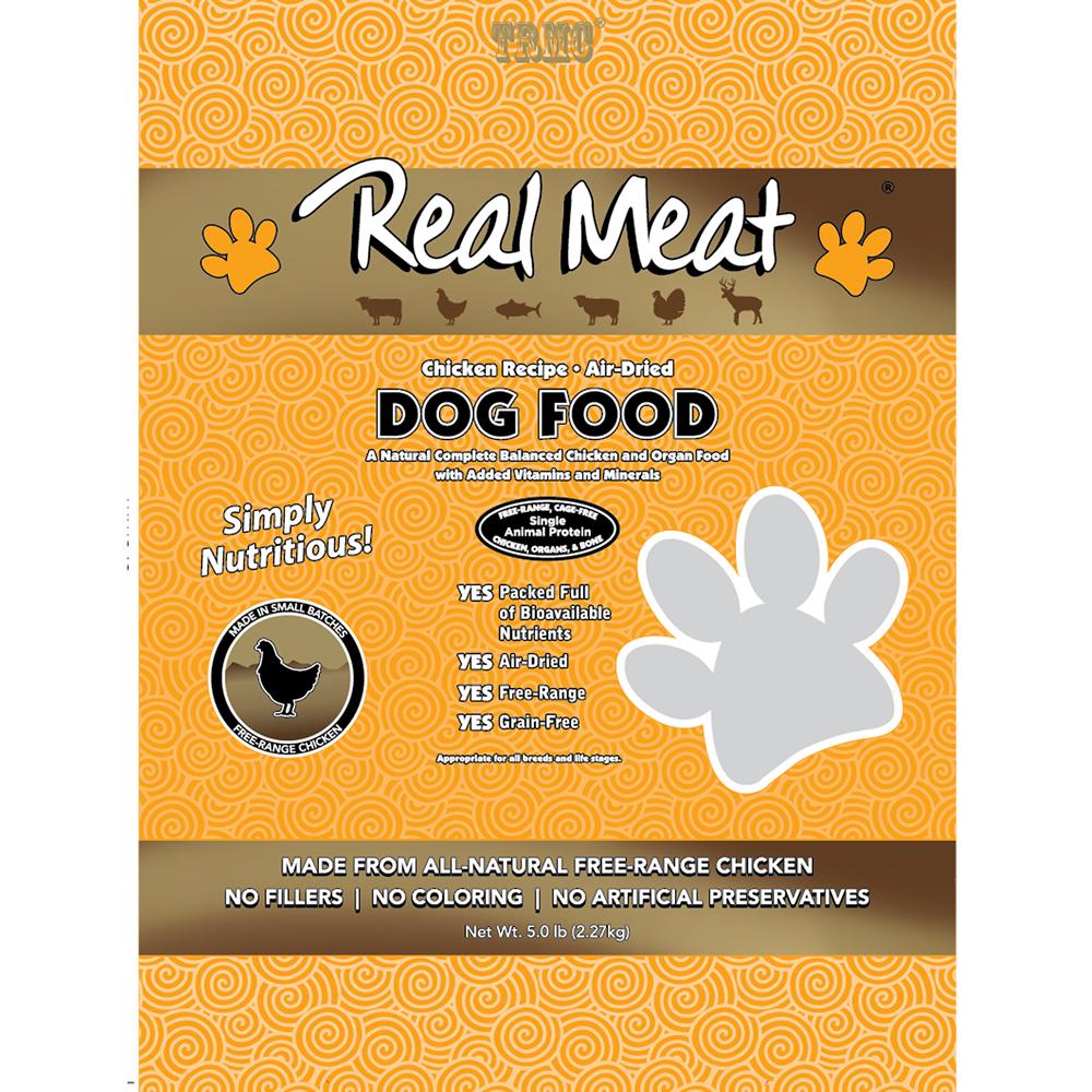 Real Meat Air Dried Chicken with Salmon Dog Food 5lb