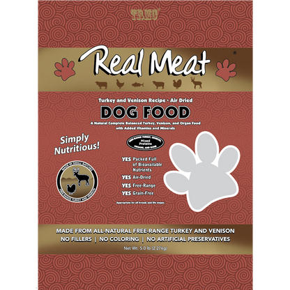 Real Meat Air Dried Turkey Dog Food 5lb