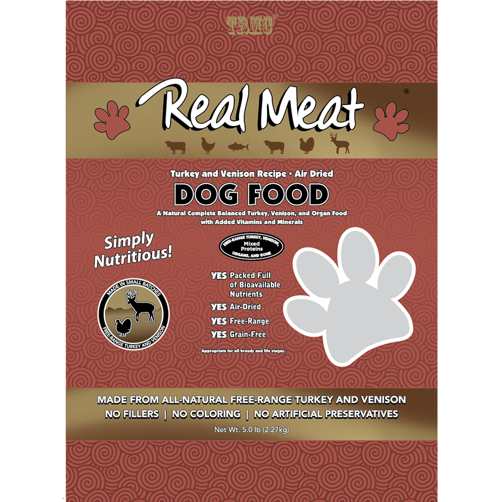 Real Meat Air Dried Turkey & Venison Dog Food 5lb