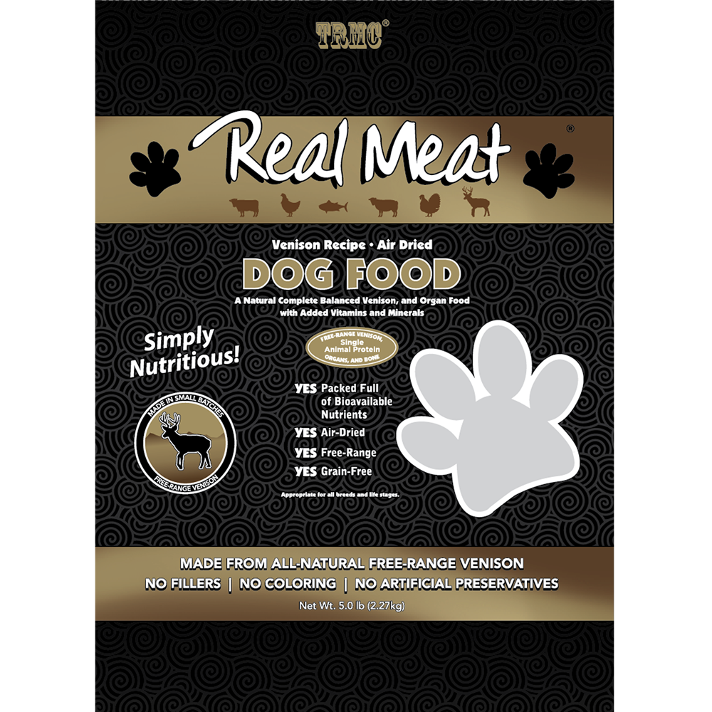 Real Meat Air Dried Venison with Salmon Dog Food 5lb