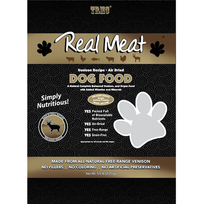 Real Meat Air Dried Venison with Salmon Dog Food 5lb