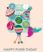 HAPPY PURRTHDAY CAT TOY SET OF 6 Case of 4