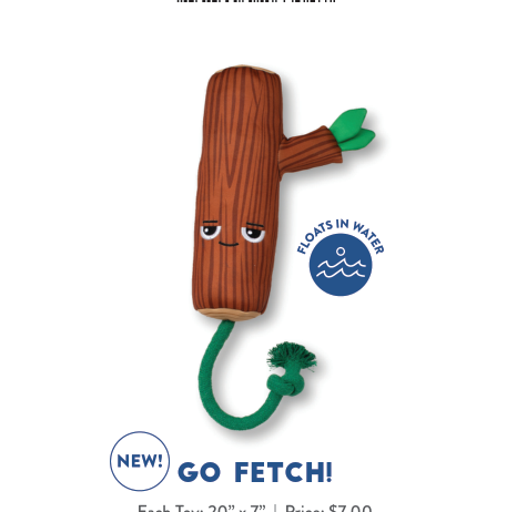 GO FETCH FLOATING DOG TOY Case of 4