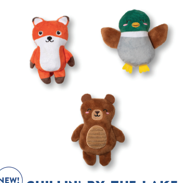 CHILLING BY THE LAKE 3 PIECE SMALL DOG TOY SET Case of 4